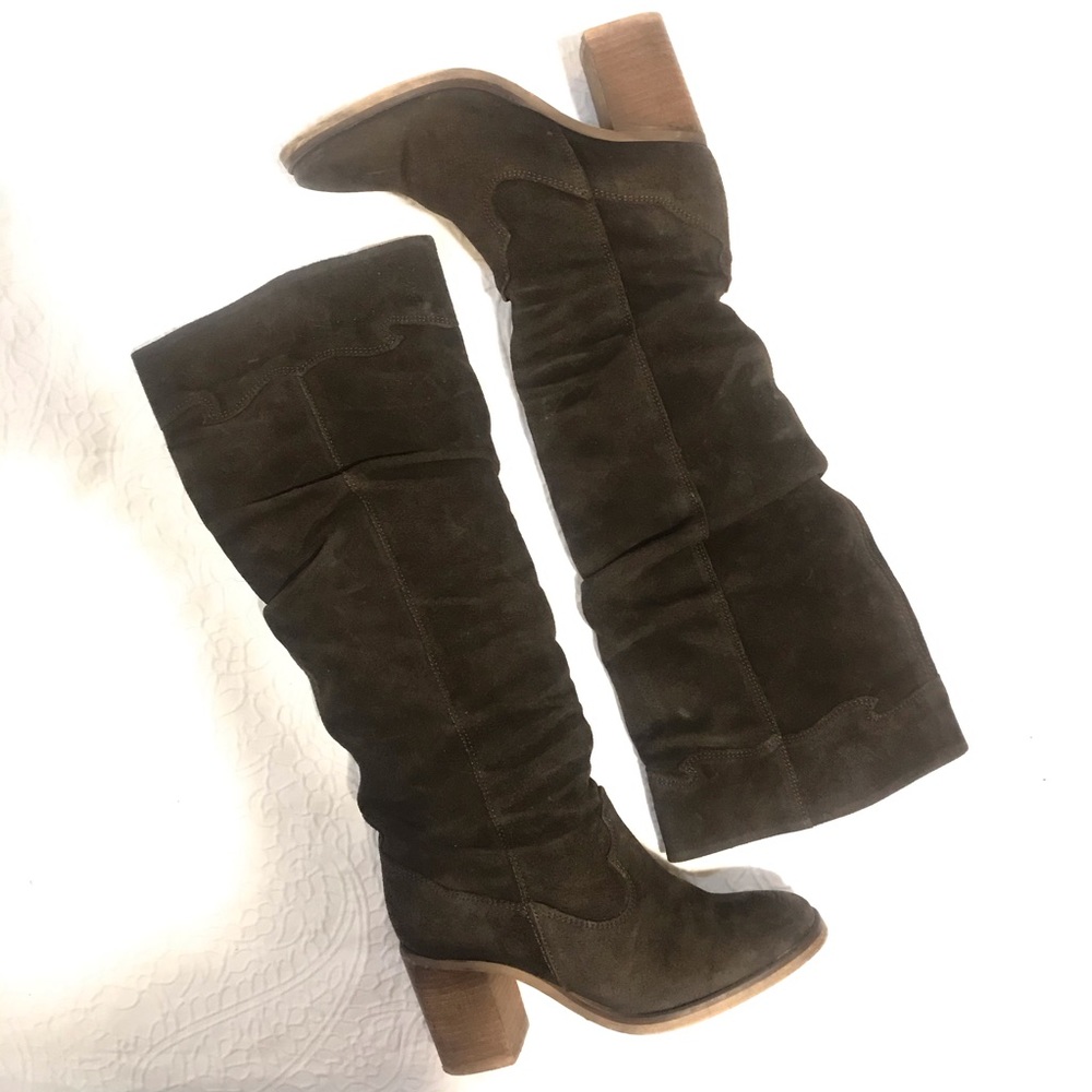 Steve Madden olive green knee high boots